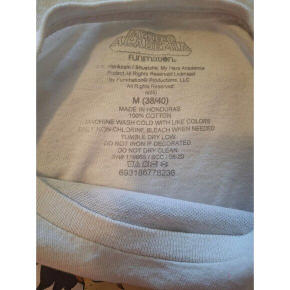 My Hero Academia Anime Goku Deku Graphic T-Shirt M White Funimation Streetwear - Picture 3 of 5